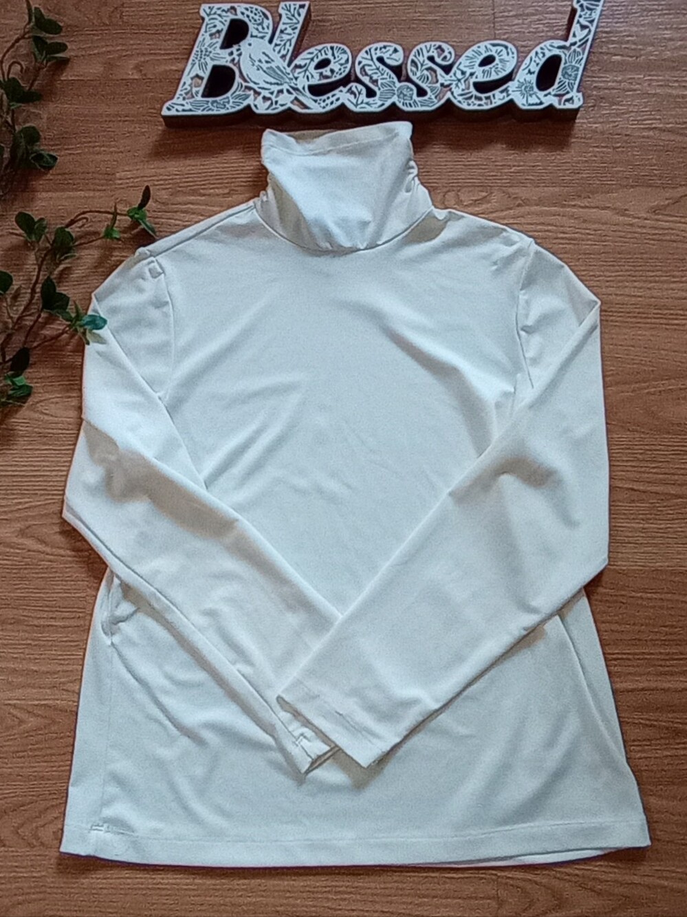 Susan Graver ivory turtleneck topSize Medium